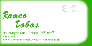 romeo dobos business card